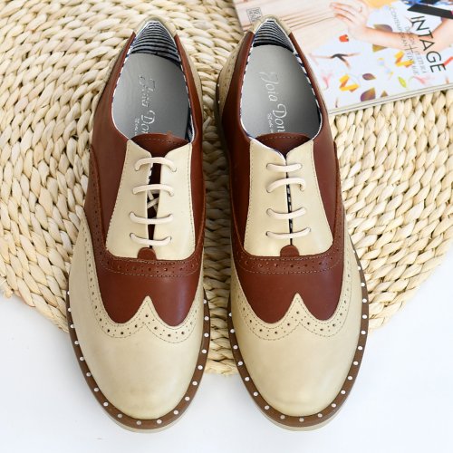Pantofi maro beige piele naturala roxy