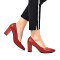 PANTOFI ROSII PIELE NATURALA NESSY