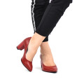 PANTOFI ROSII PIELE NATURALA NESSY