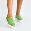 ESPADRILE VERZI PIELE NATURALA D1645