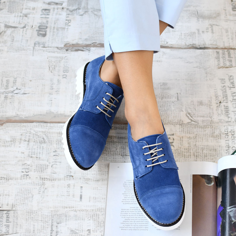 PANTOFI JEANS PIELE NATURALA INTOARSA 4S7706