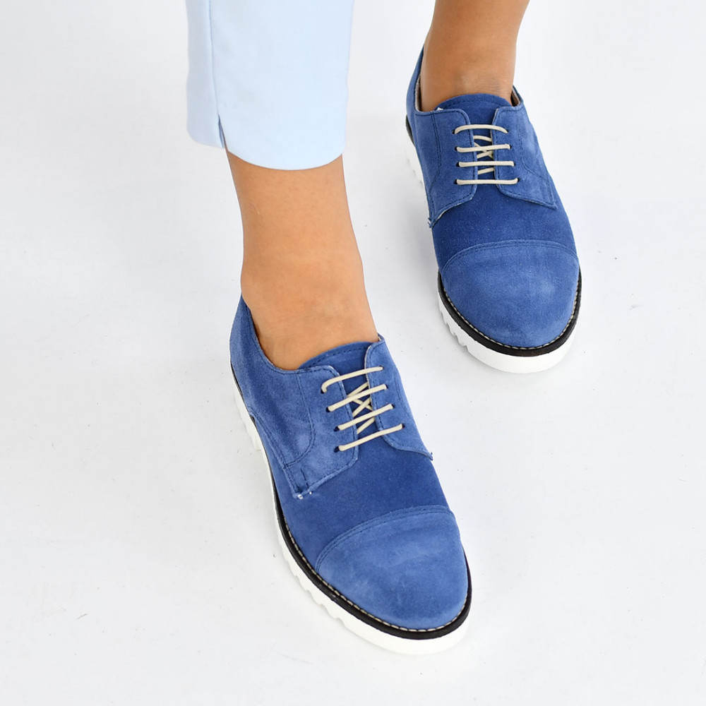 PANTOFI JEANS PIELE NATURALA INTOARSA 4S7706