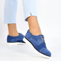 PANTOFI JEANS PIELE NATURALA INTOARSA 4S7706