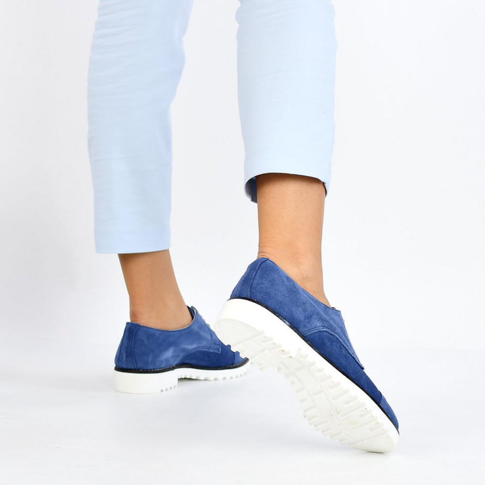 PANTOFI JEANS PIELE NATURALA INTOARSA 4S7706