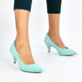 PANTOFI TURCOAZ TOC MIC PIELE NATURALA CLAIRE