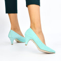 PANTOFI TURCOAZ TOC MIC PIELE NATURALA CLAIRE
