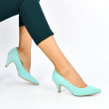 PANTOFI TURCOAZ TOC MIC PIELE NATURALA CLAIRE