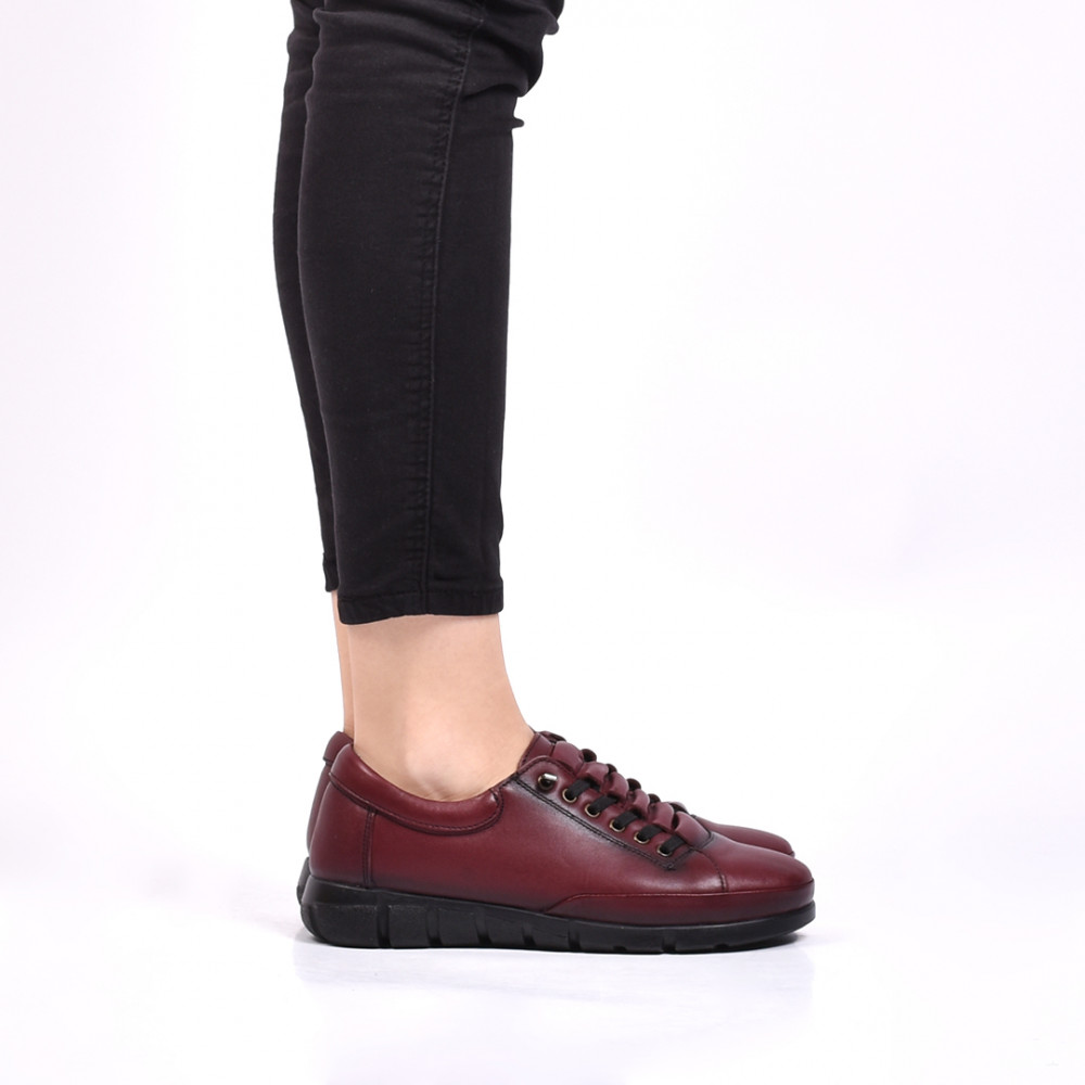 PANTOFI BORDO PIELE NATURALA ANELORA