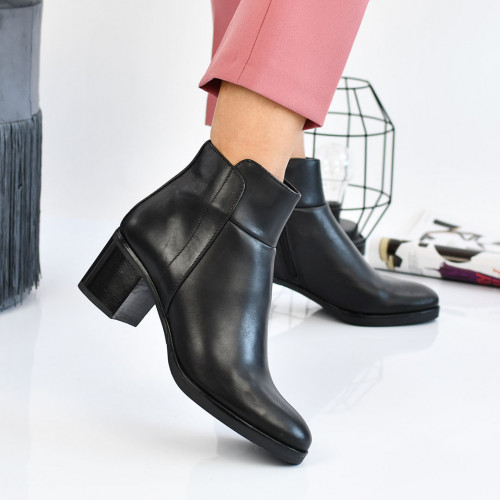 Botine negre piele naturala ws77h114h27