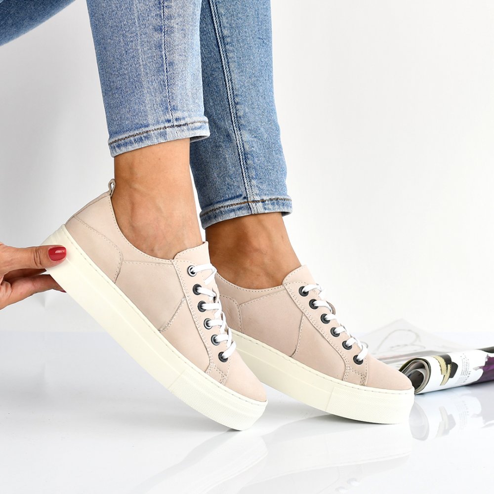 PANTOFI SPORT ROZ PIELE NATURALA ASTEKA