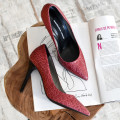 PANTOFI PINK CROCO PIELE NATURALA GALIA