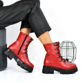 GHETE ROSII PIELE NATURALA 202855NP