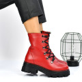GHETE ROSII PIELE NATURALA 202855NP