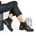 GHETE NEGRE CROCO PIELE NATURALA 7S77876