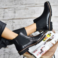 GHETE NEGRE CROCO PIELE NATURALA 7S77876