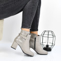 BOTINE GRI PIELE NATURALA 0S771