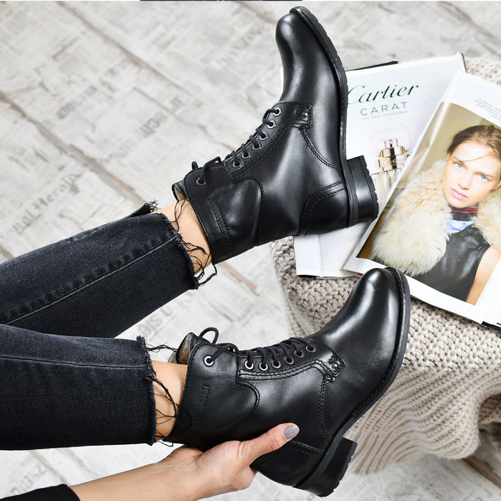 GHETE BLACK PIELE NATURALA SORINA