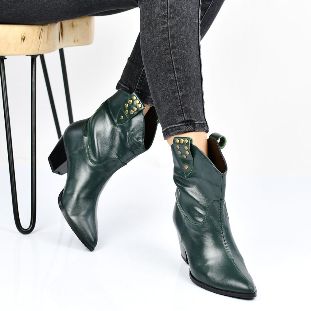 BOTINE VERZI PIELE NATURALA