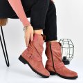 CIZME ROZ PIELE NATURALA INTOARSA 0S7787