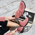 CIZME ROZ PIELE NATURALA INTOARSA 0S7787