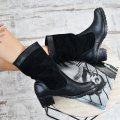 CIZME NEGRE PIELE NATURALA INTOARSA 0S7766