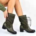 CIZME KHAKI PIELE NATURALA INTOARSA 0S7766