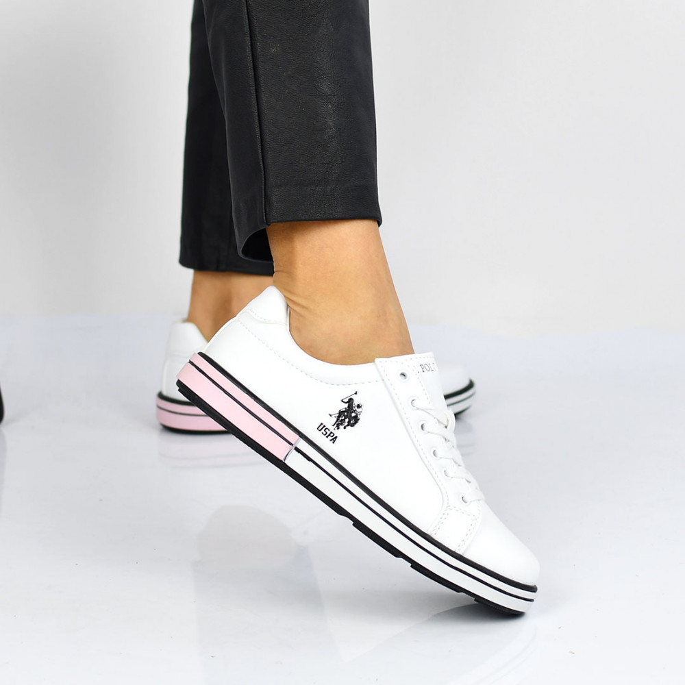 U.S. POLO ASSN, PANTOFI SPORT WHITE PRANO