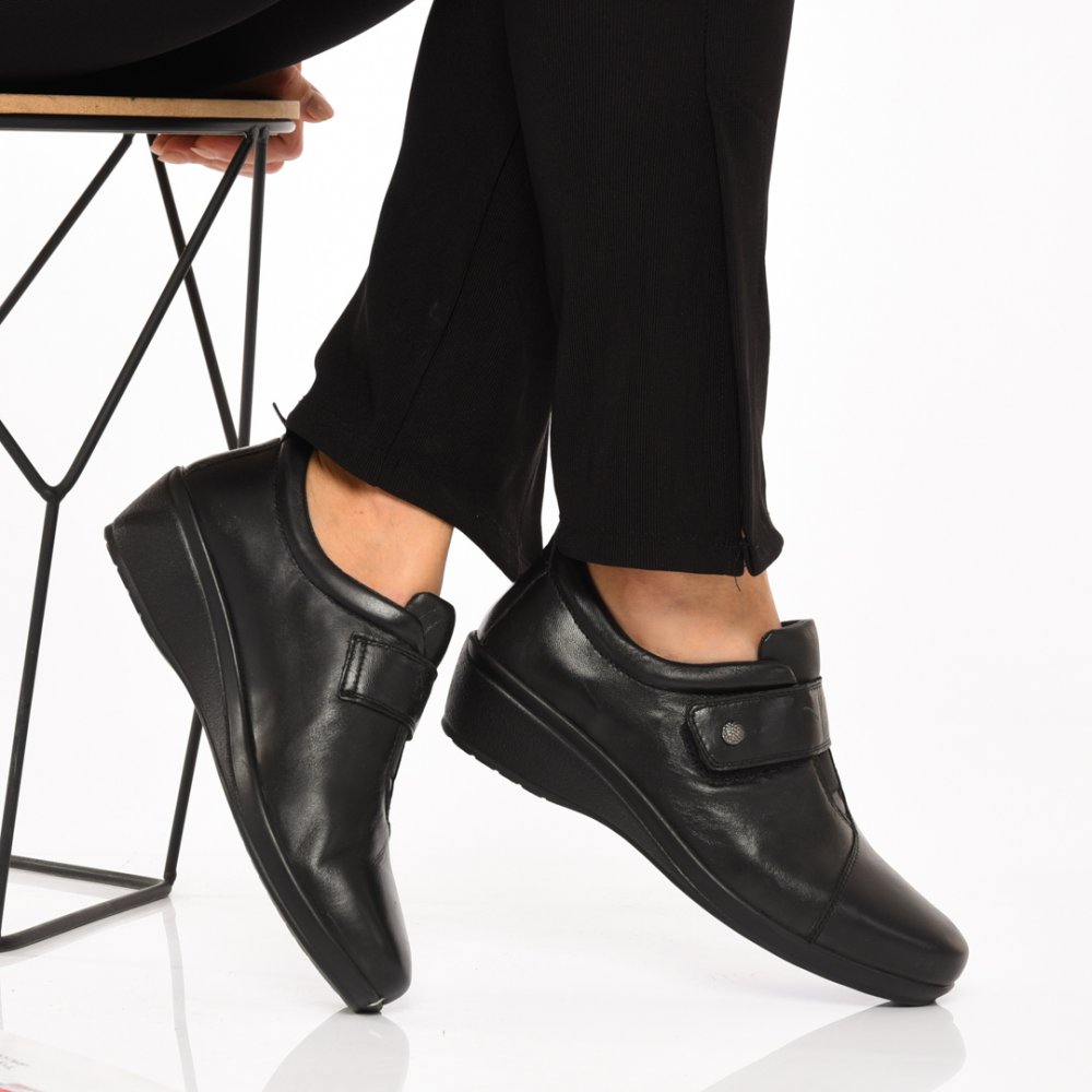PANTOFI NEGRI PIELE NATURALA 7S77392