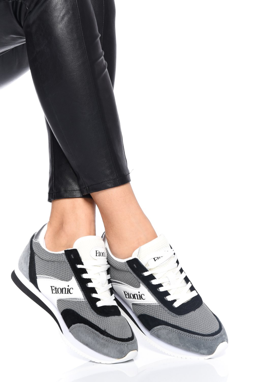 ETONIC, PANTOFI SPORT GREY BLACK E196220405