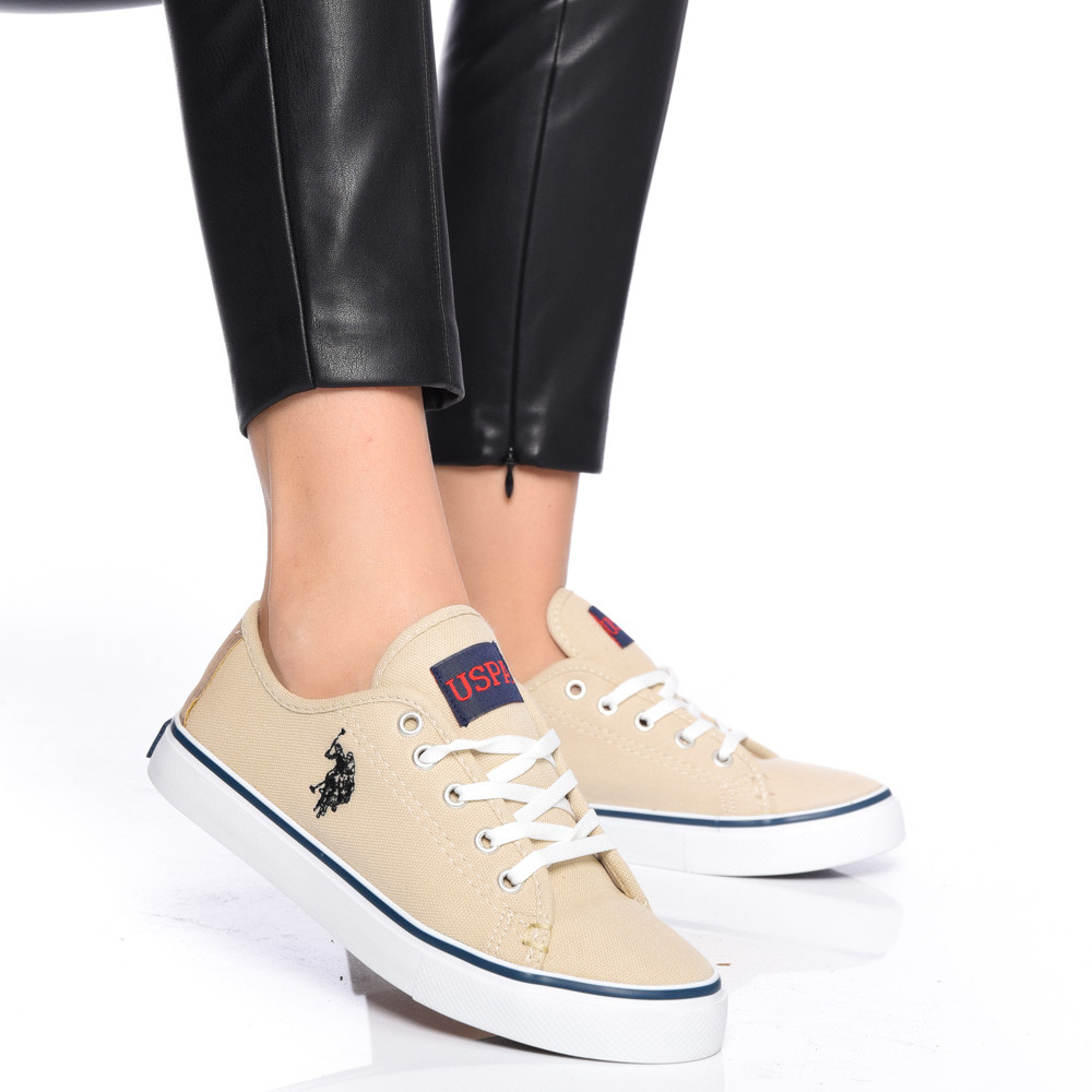 U.S. POLO ASSN, PANTOFI SPORT BEIGE TOGA