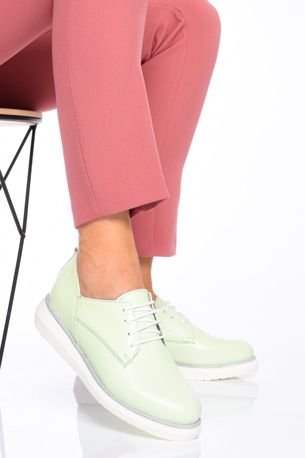 PANTOFI VERZI PIELE NATURALA 2S7711600AYB