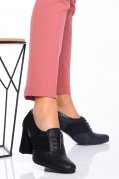 BOTINE NEGRE PIELE NATURALA INTOARSA 2S7755