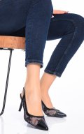 PANTOFI NEGRI FLORAL PIELE NATURALA LACUITA 1S77237
