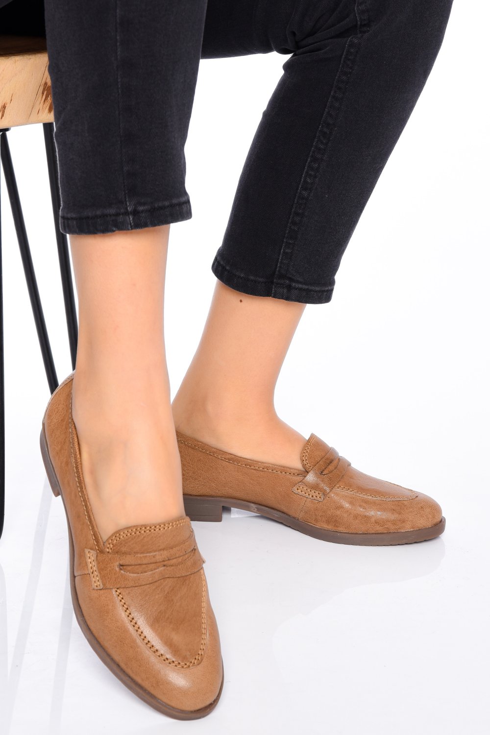 PANTOFI BEJ PIELE NATURALA 8S77278