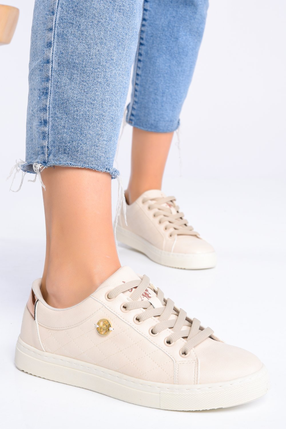 U.S. POLO ASSN, PANTOFI SPORT BEIGE TIGGY