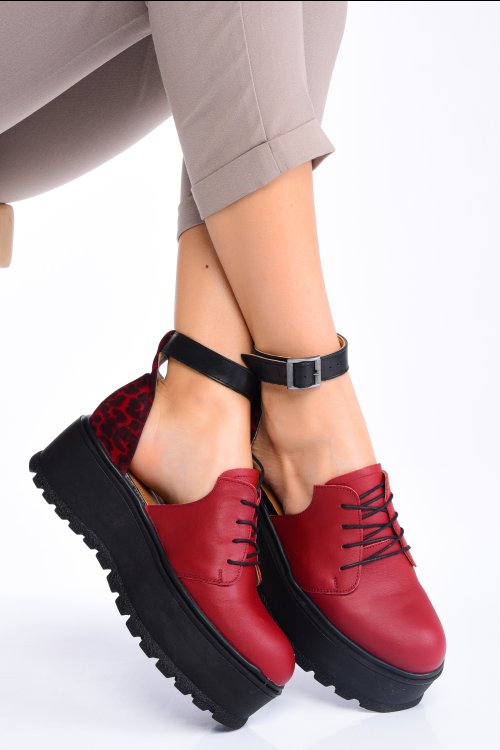 Ghete rosii piele naturala 2s77090