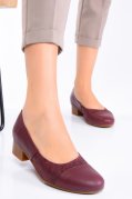 PANTOFI BORDO FLORAL PIELE NATURALA 1S77200