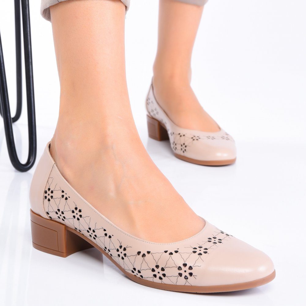 PANTOFI NUDE PIELE NATURALA 1S77141