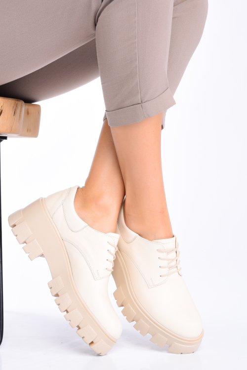 Pantofi crem piele naturala 2s77080
