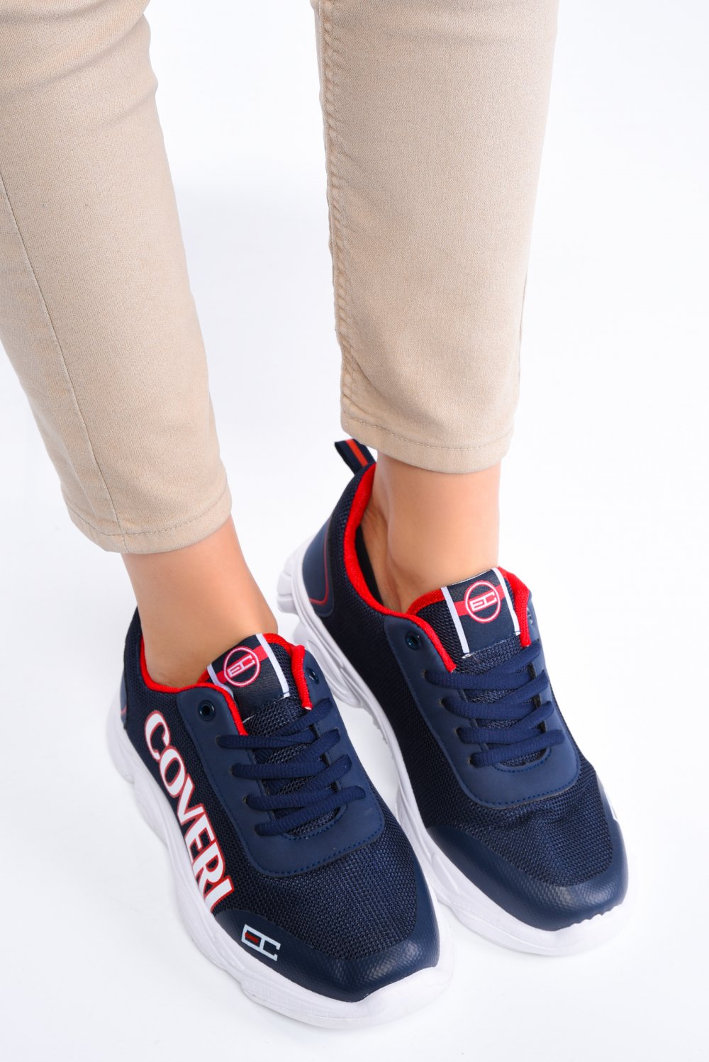 ENRICO COVERI, PANTOFI SPORT NAVY TURBO