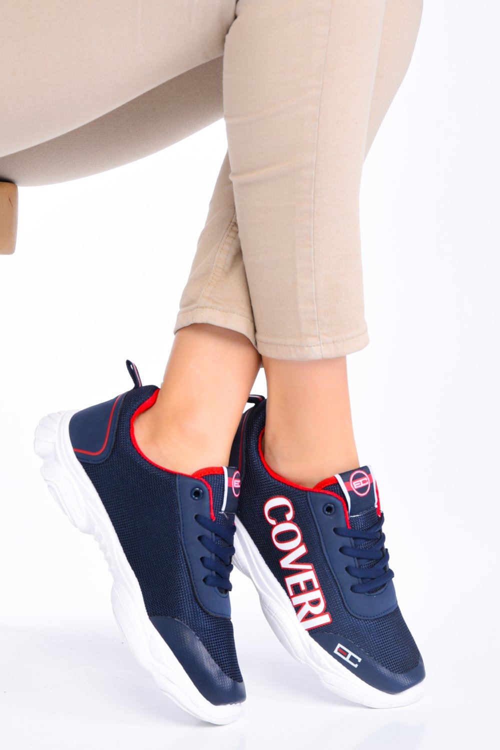ENRICO COVERI, PANTOFI SPORT NAVY TURBO