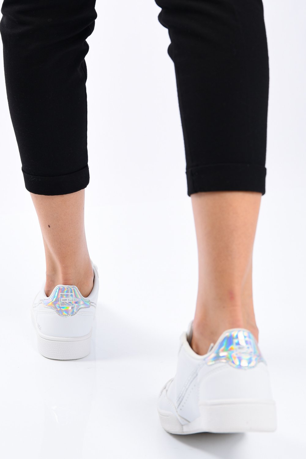 ENRICO COVERI, PANTOFI SPORT WHITE LOUIS MIRROR