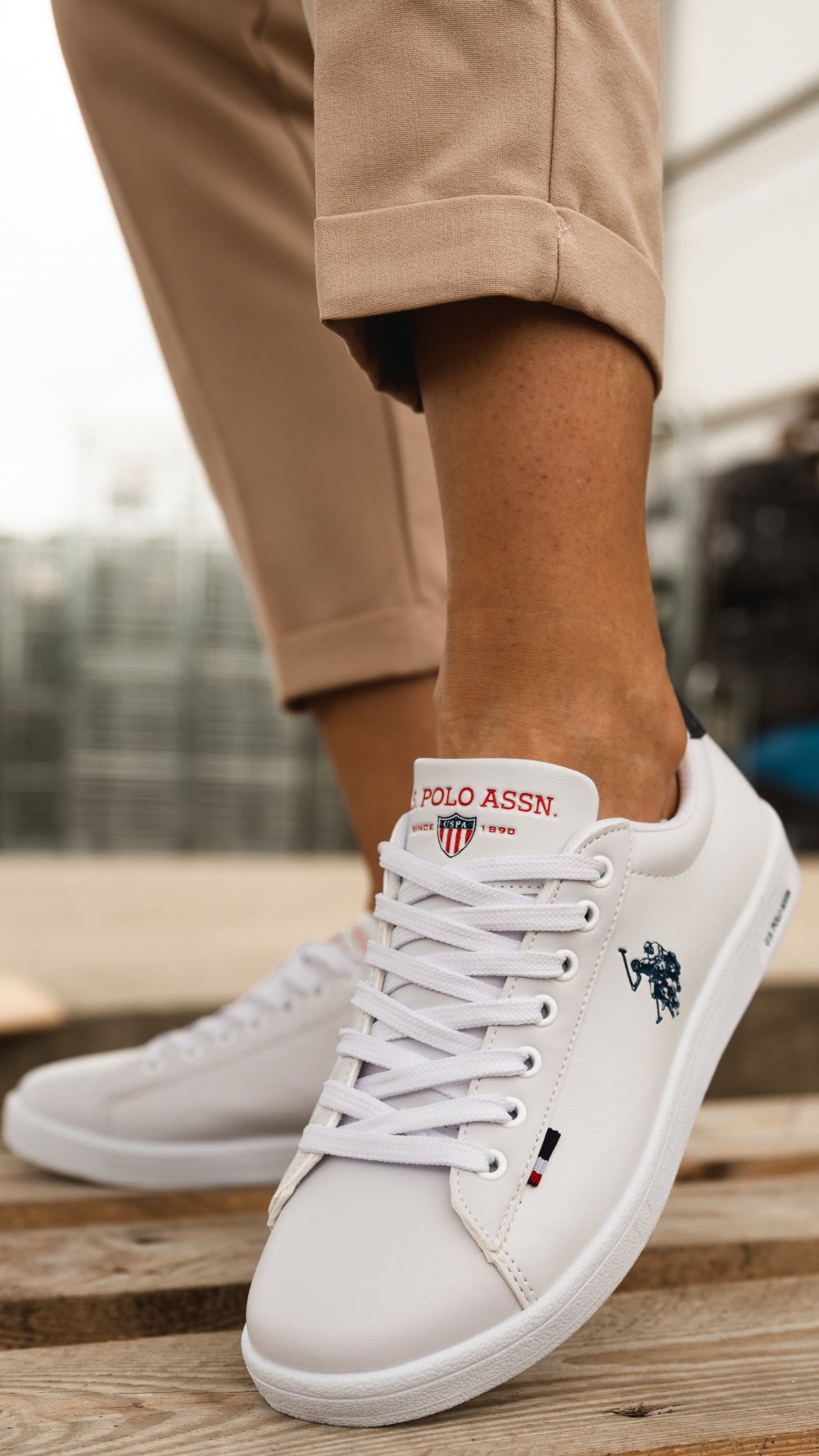 U.S. POLO ASSN, PANTOFI SPORT WHITE FRANCO