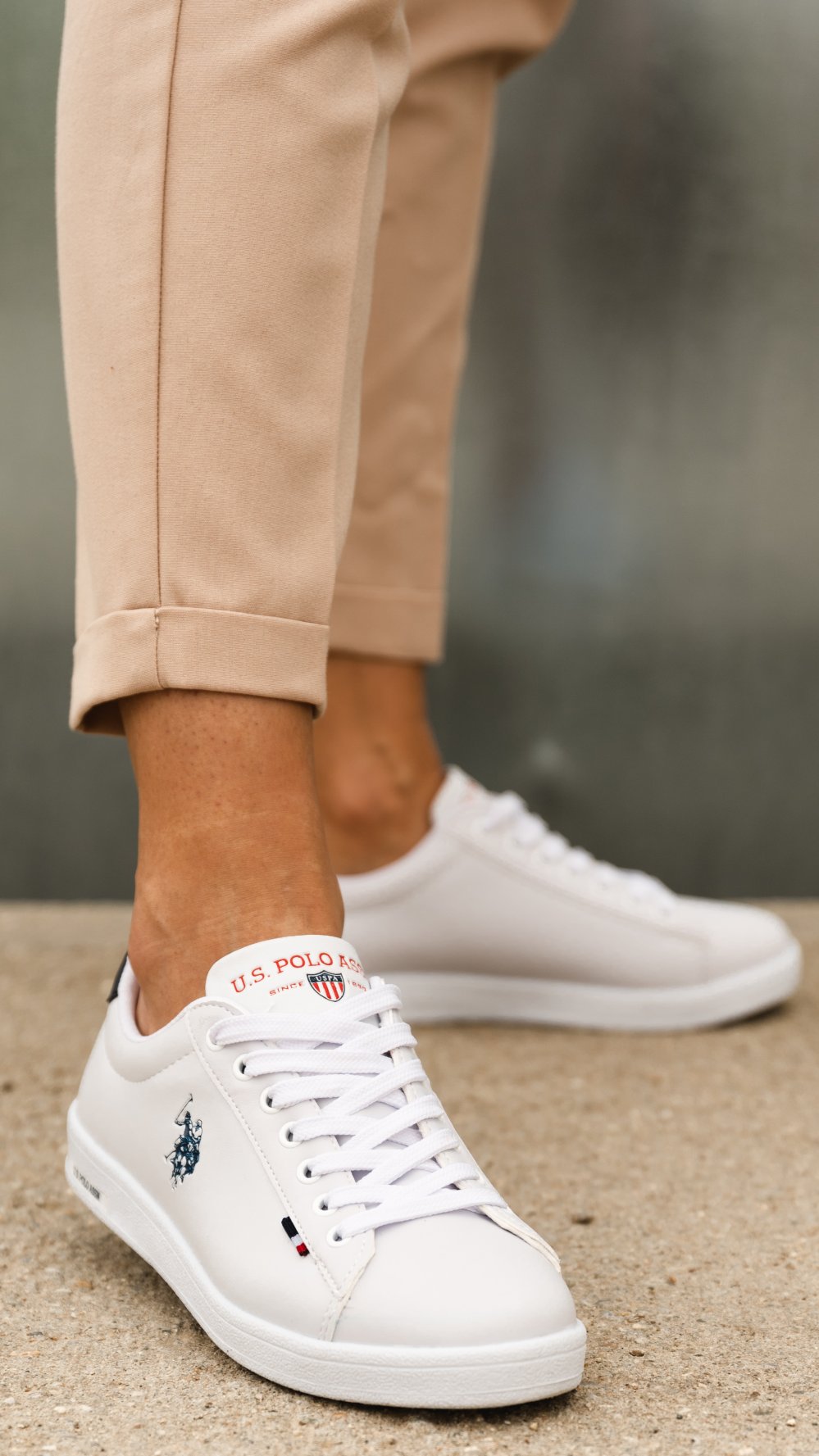 U.S. POLO ASSN, PANTOFI SPORT WHITE FRANCO