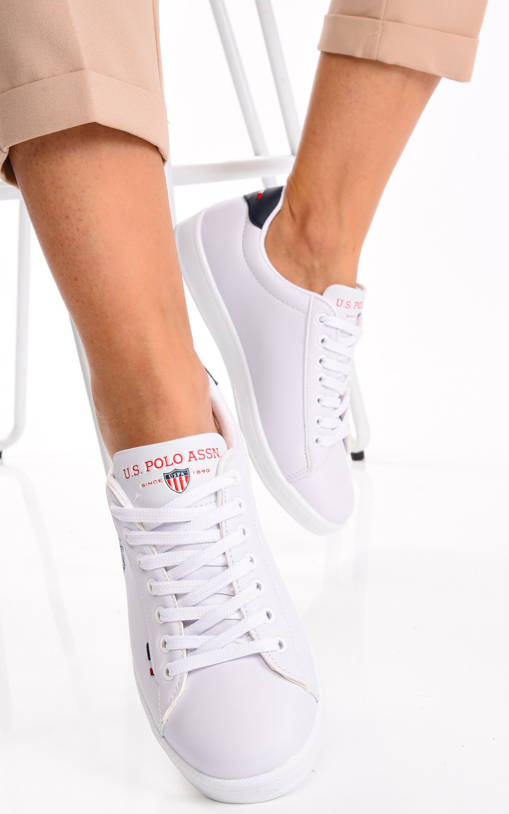 U.S. POLO ASSN, PANTOFI SPORT WHITE FRANCO