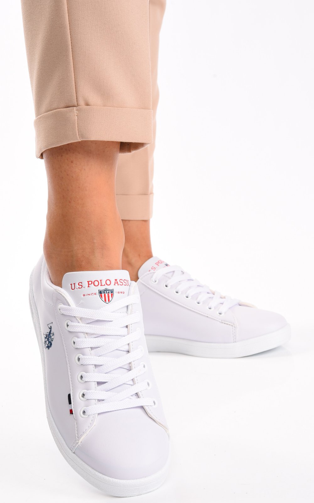 U.S. POLO ASSN, PANTOFI SPORT WHITE FRANCO