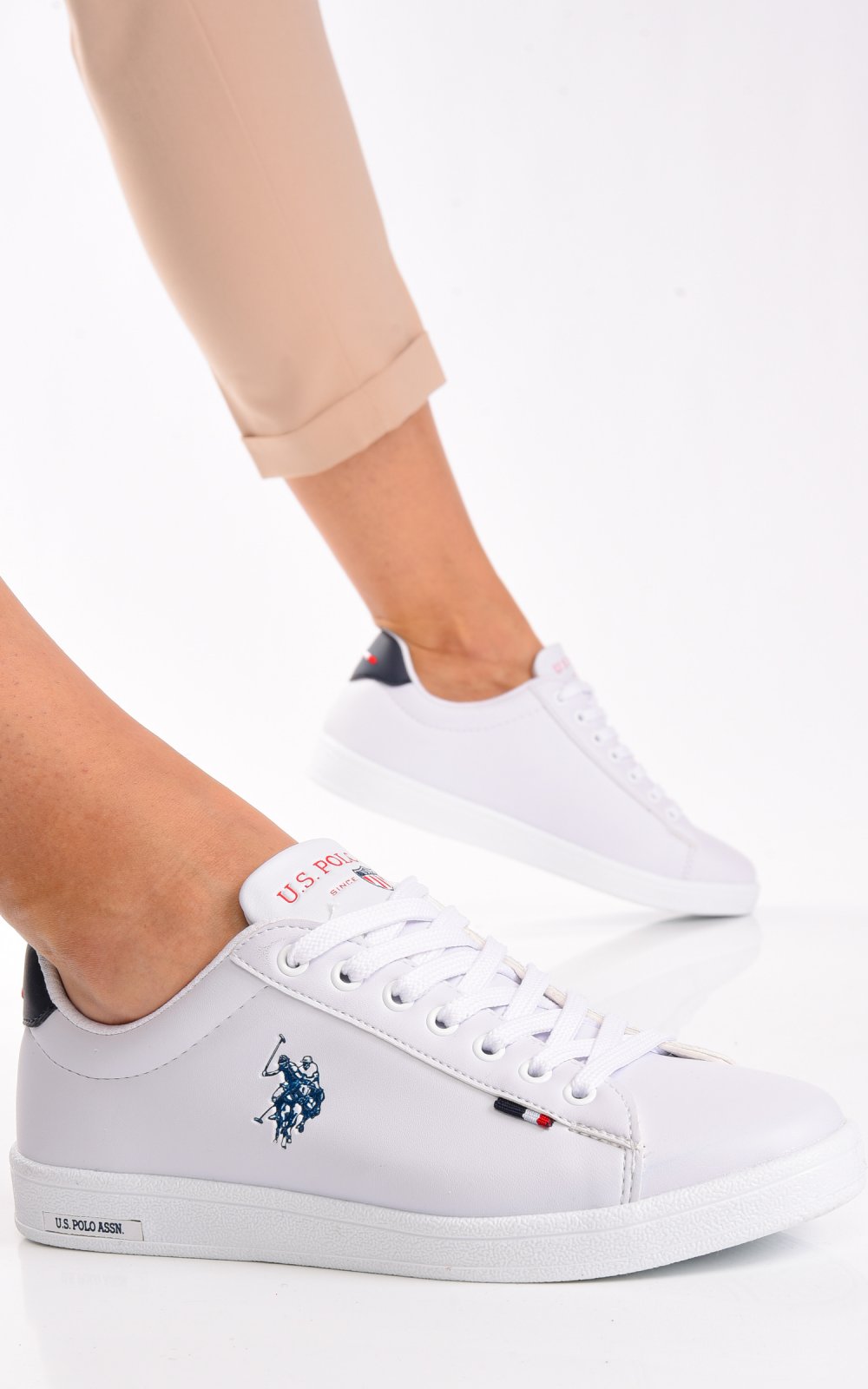 U.S. POLO ASSN, PANTOFI SPORT WHITE FRANCO