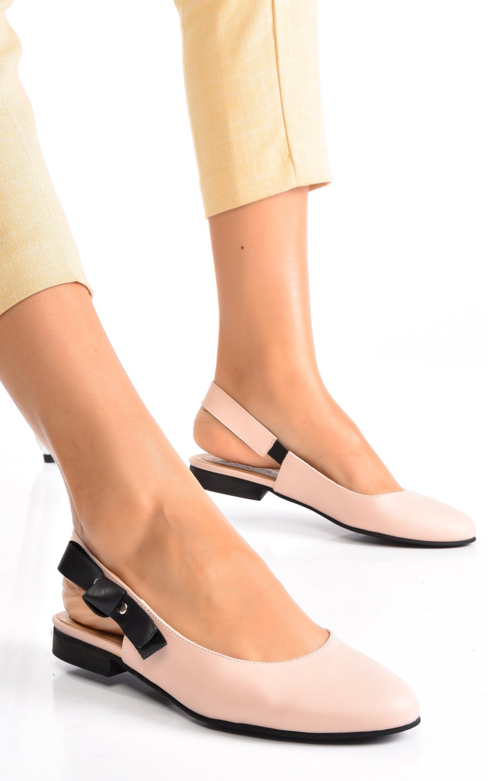 SANDALE ROZ NEGRU PIELE NATURALA 6S7700