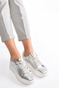 PANTOFI SPORT ARGINTII PIELE NATURALA IL91551A