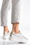 PANTOFI SPORT ARGINTII PIELE NATURALA IL91551A